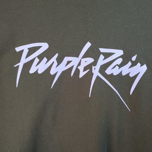 Prince Purple Rain Short Sleeve Black Graphic Tee - Picture 5 of 7